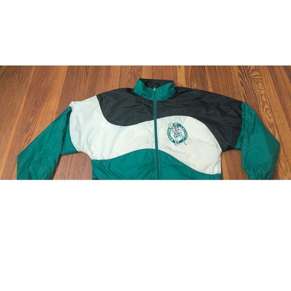 APEX One VTG Boston Celtics Green Mens Medium Nylon Jacket - Picture 3 of 9
